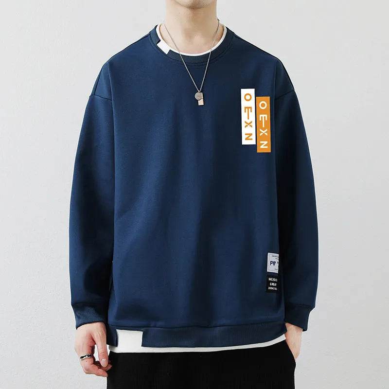 Men's Casual Sweatshirt Round Neck Pullover Top - EX-STOCK Canada