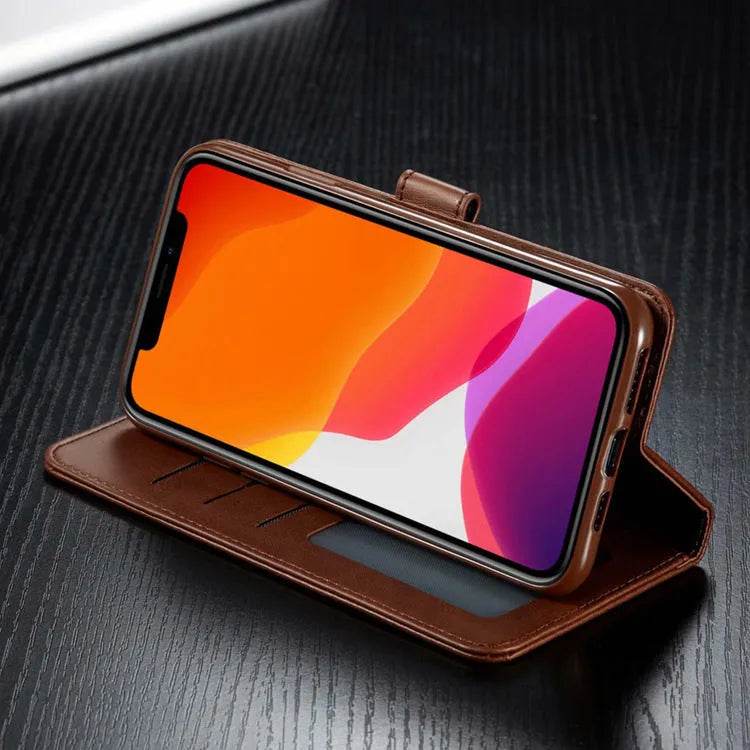 Luxury Leather iphone Case Flip Cover Card Holder Wallet Businessman Style - EX-STOCK Canada