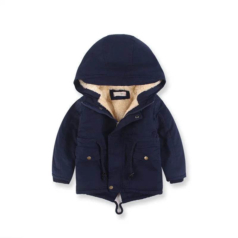 Children Cashmere Hoodie Windproof Winter jacket kids - EX-STOCK Canada