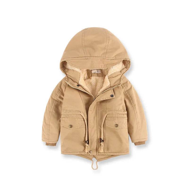 Children Cashmere Hoodie Windproof Winter jacket kids - EX-STOCK Canada