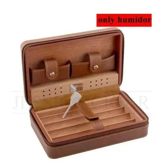 Travel Cigar Humidor - Best Portable Leather Travel Cigar Humidifier Box - EX-STOCK Canada