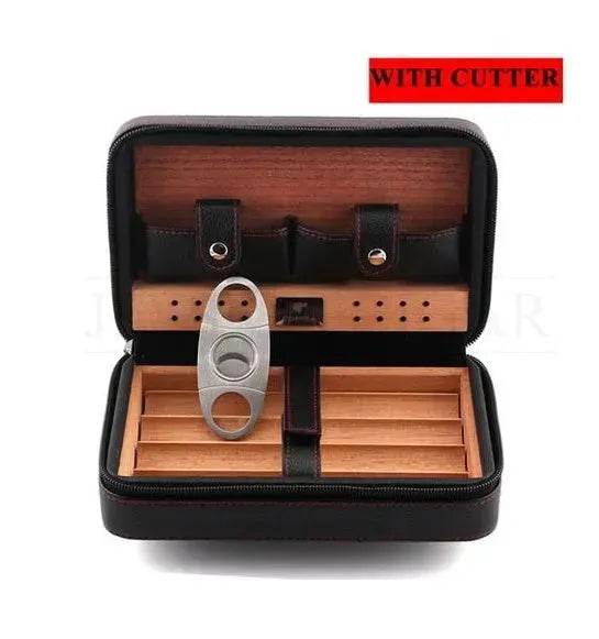 Travel Cigar Humidor - Best Portable Leather Travel Cigar Humidifier Box - EX-STOCK Canada