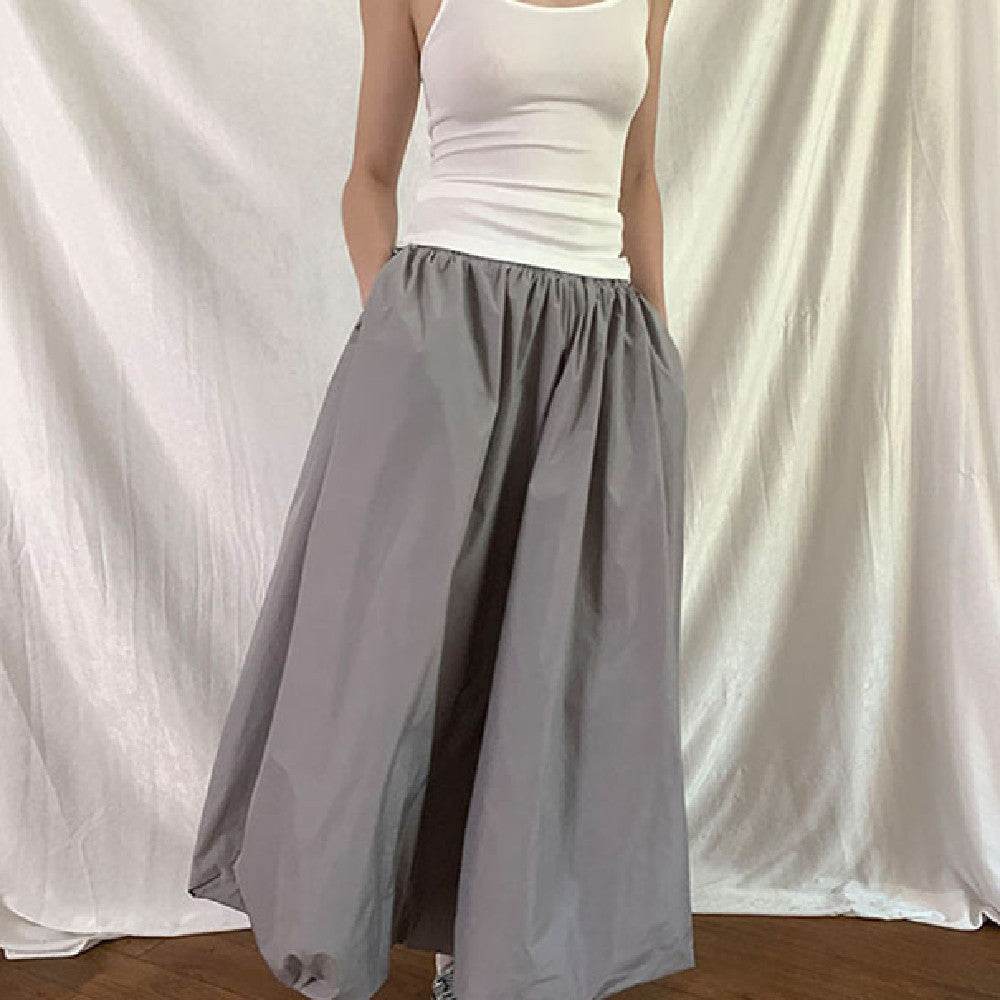Women's All-match Simple Elegant Gathered Long Maxi Skirt - EX-STOCK Canada