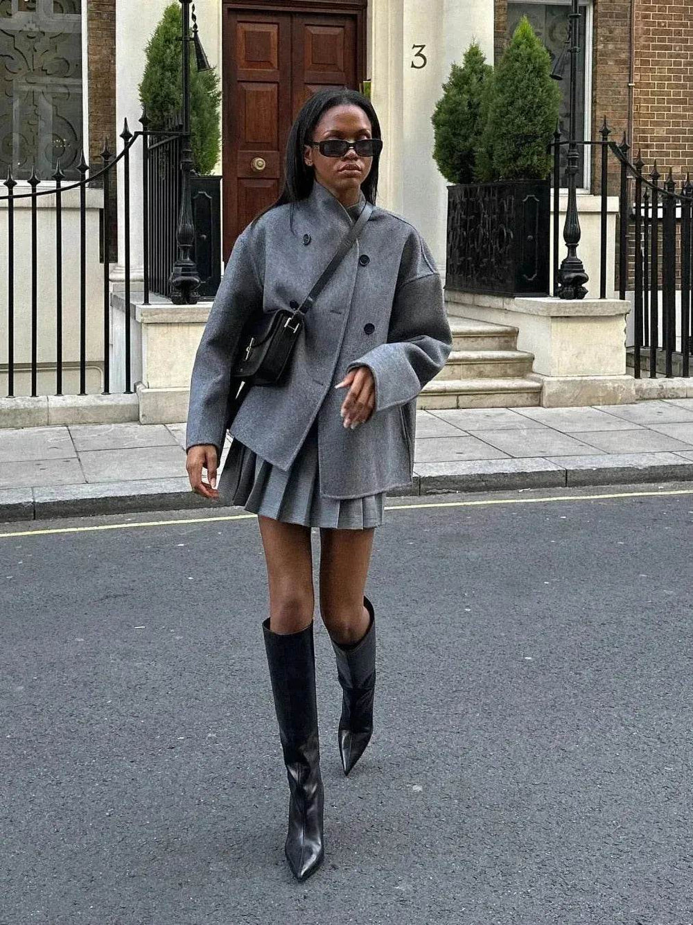 Fall Winter Double Breasted Solid Color Cashmere coat for women - EX-STOCK Canada