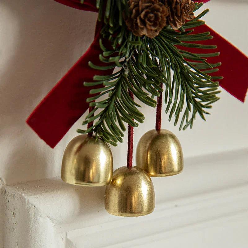 Christmas Little Bell Shape Velvet Bow Small Hanging Piece EX-STOCK Canada