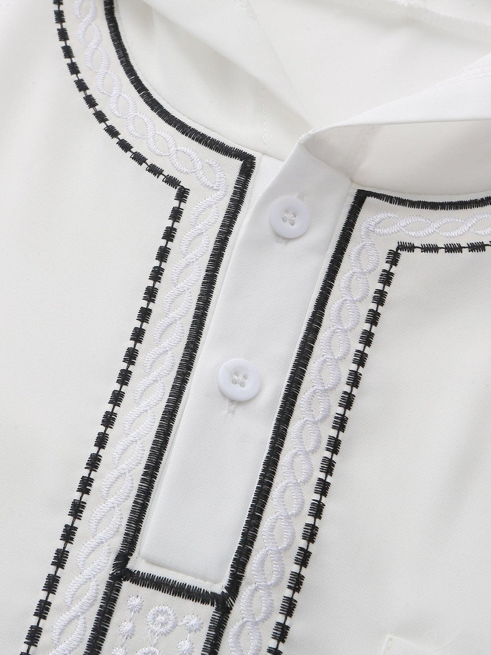 Long Sleeve Embroidered Hooded Men's Muslim Robes - EX-STOCK Canada