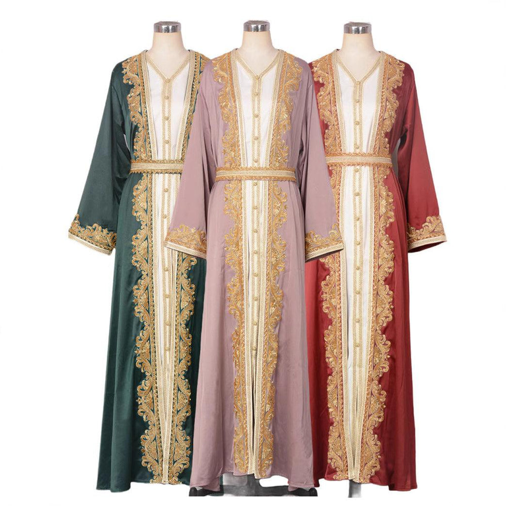 Ensemble de robe deux pièces pour femmes musulmanes avec perles - EX-STOCK Canada