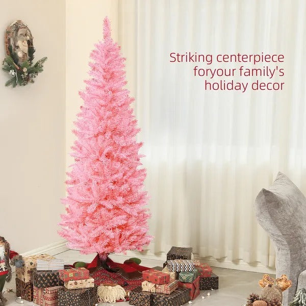 6ft Tall Pencil Artificial Christmas Tree With 479 Branch Tips With Steel Base EX-STOCK Canada