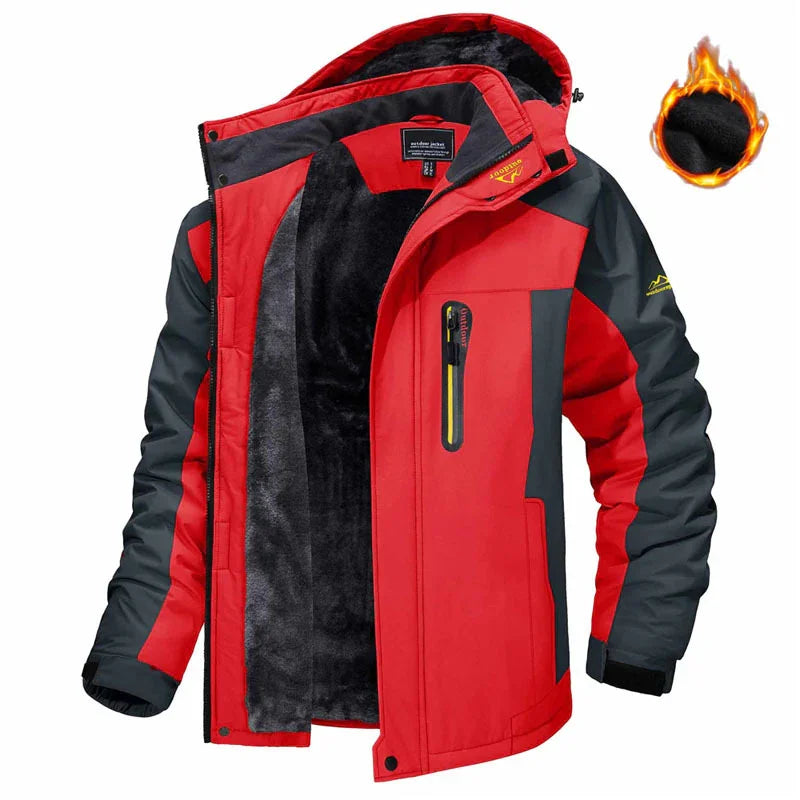 Winter Hooded Jacket Fashion Casual Warm Fleece Coat Windproof Rainproof Parka Windbreaker Men's Top EX-STOCK Canada