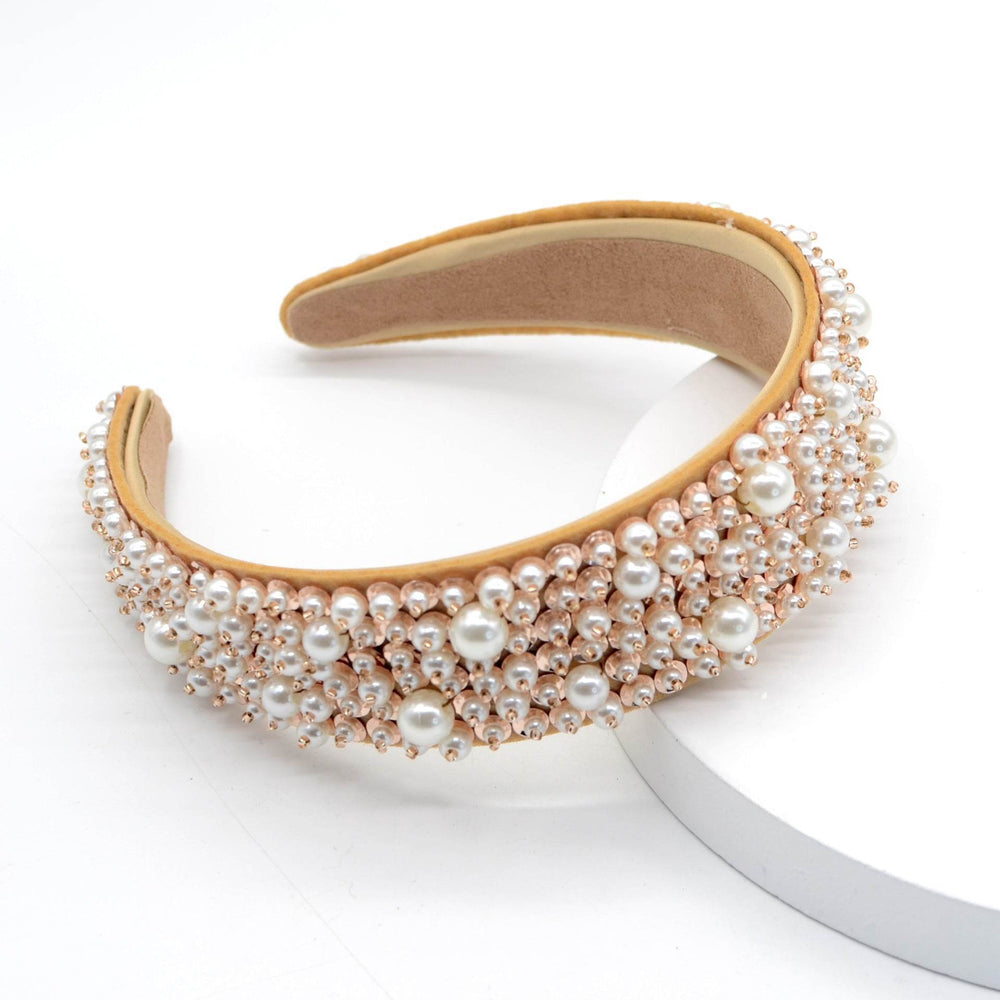 Elegant Baroque Rhinestone Pearl Headband - EX-STOCK Canada