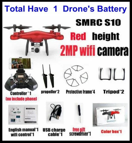 Sales Promotion WiFi 2MP Camera With S10 SMRC FPV Quadcopter Drone Helicopter UAV Micro Remote Control Toy RACER KIT Aircraft EX-STOCK Canada