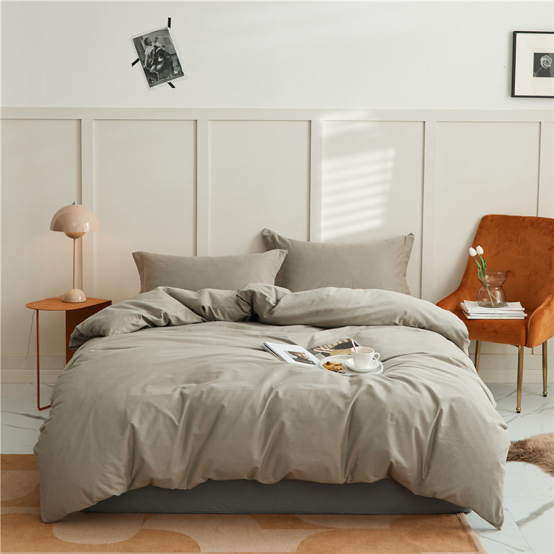 100 Cotton Sanding Duvet Cover Autumn And Winter Thickening Solid Color EX-STOCK Canada