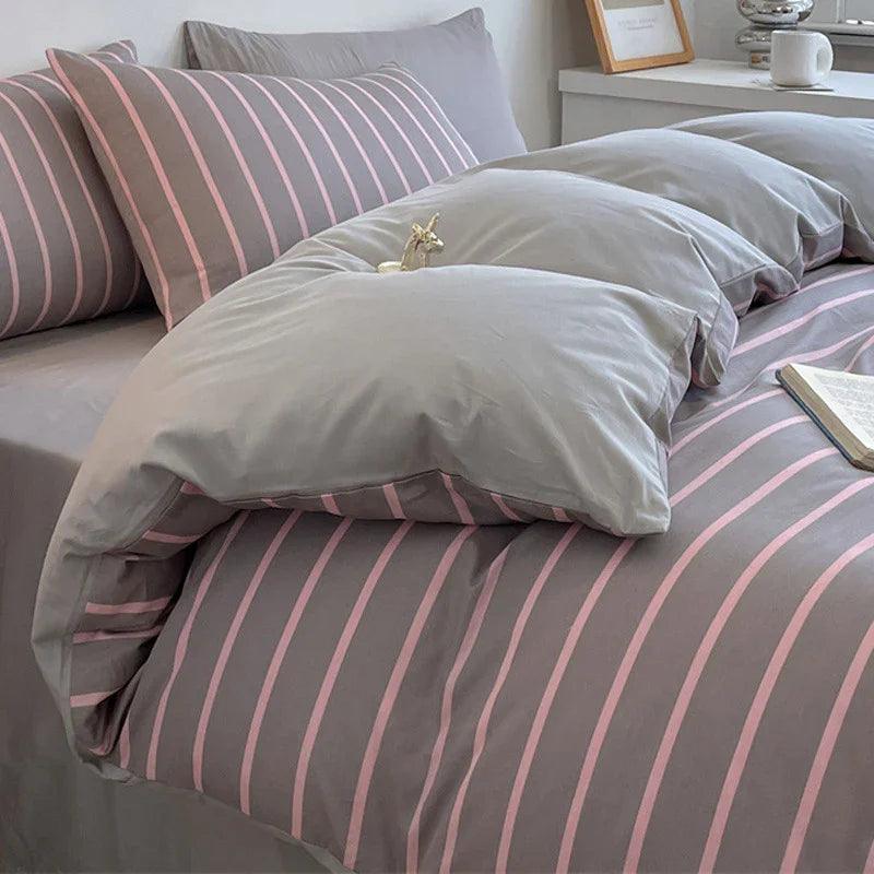 Pure Cotton Class A Four-piece Quilt Cover Household Pure Cotton Bed Sheet Duvet Cover EX-STOCK Canada