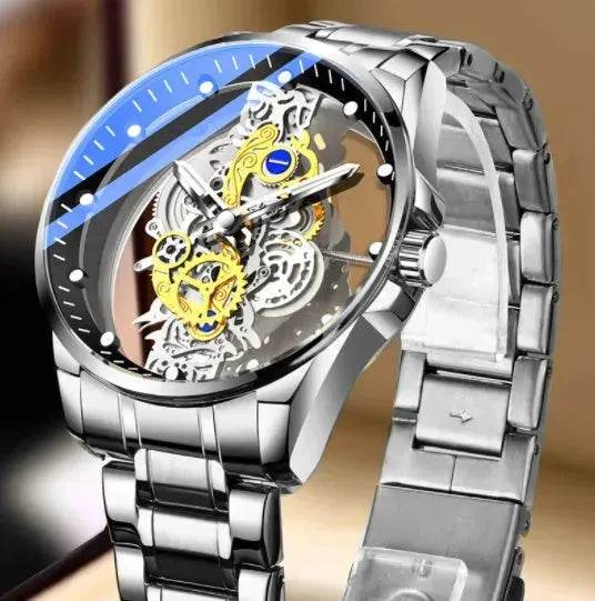 Men Watch Skeleton Automatic Quartz Watch Gold Skeleton Vintage Man Watch Mens Watches Top Brand Luxury - EX-STOCK Canada