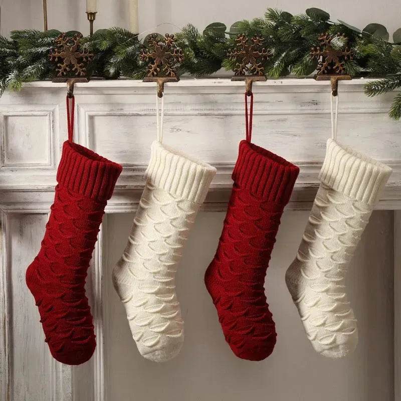 Christmas Gift Bag Decorative Socks Knitted Hanging Decoration - EX-STOCK Canada