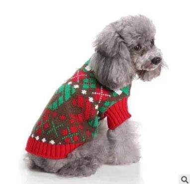Pet Christmas Sweater Knit Turtleneck Pet Clothes Sweater Dog Sweater - EX-STOCK Canada