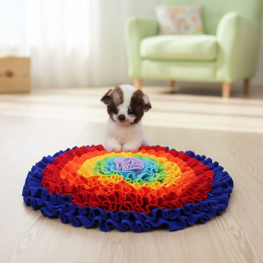Pet Dog Snuffle Mat Nose Smell Training Sniffing Pad Dog Puzzle Toy Slow Feeding Bowl Food Dispenser Carpet Washable Dog Toys