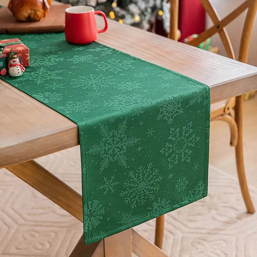 Christmas Table Runner Dark Jacquard Dining Table - EX-STOCK Canada