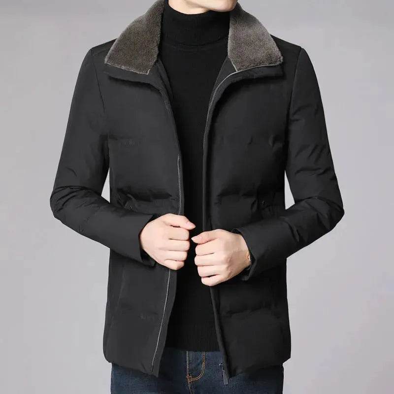 Fur Collar Thick Business Office Work Down Winter Jacket for men - EX-STOCK Canada