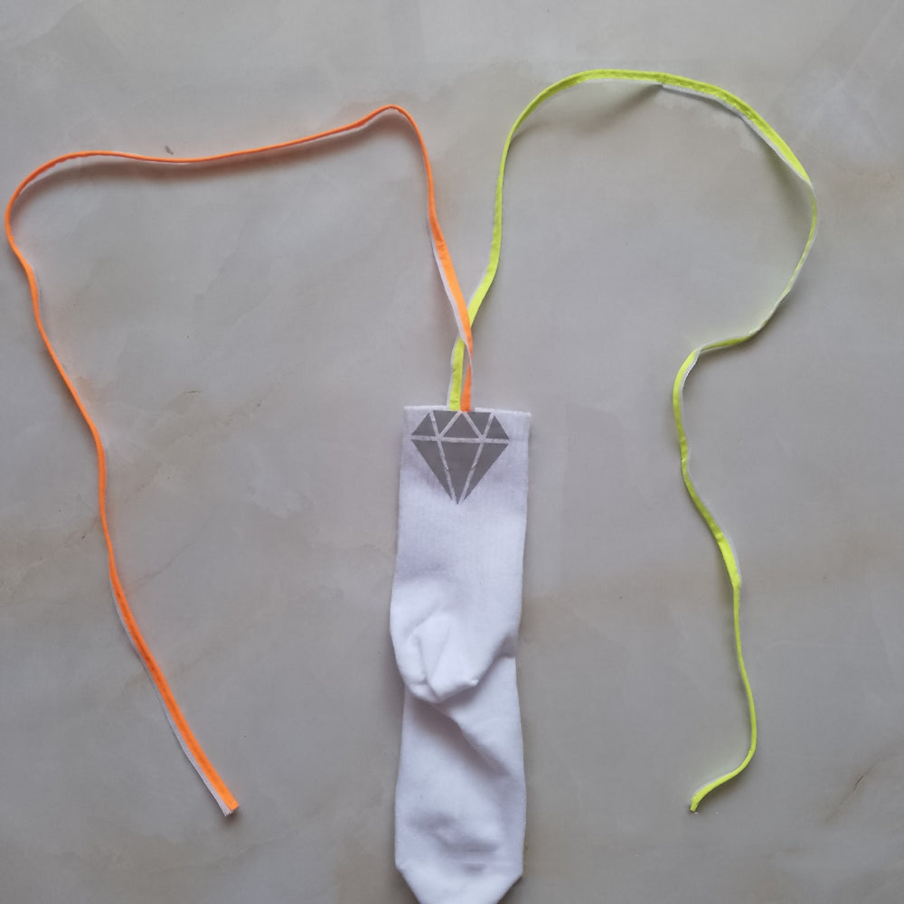 Christmas Reflective Luminous Dance Strap Women's Socks EX-STOCK Canada