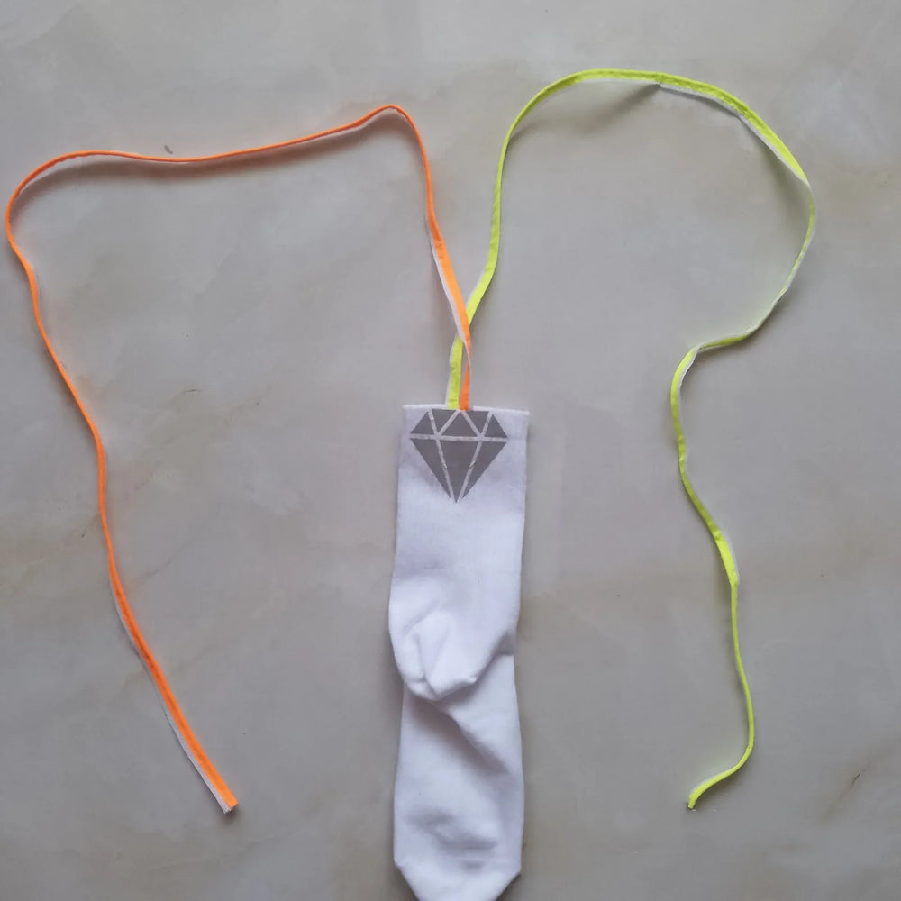 Christmas Reflective Luminous Dance Strap Women's Socks EX-STOCK Canada