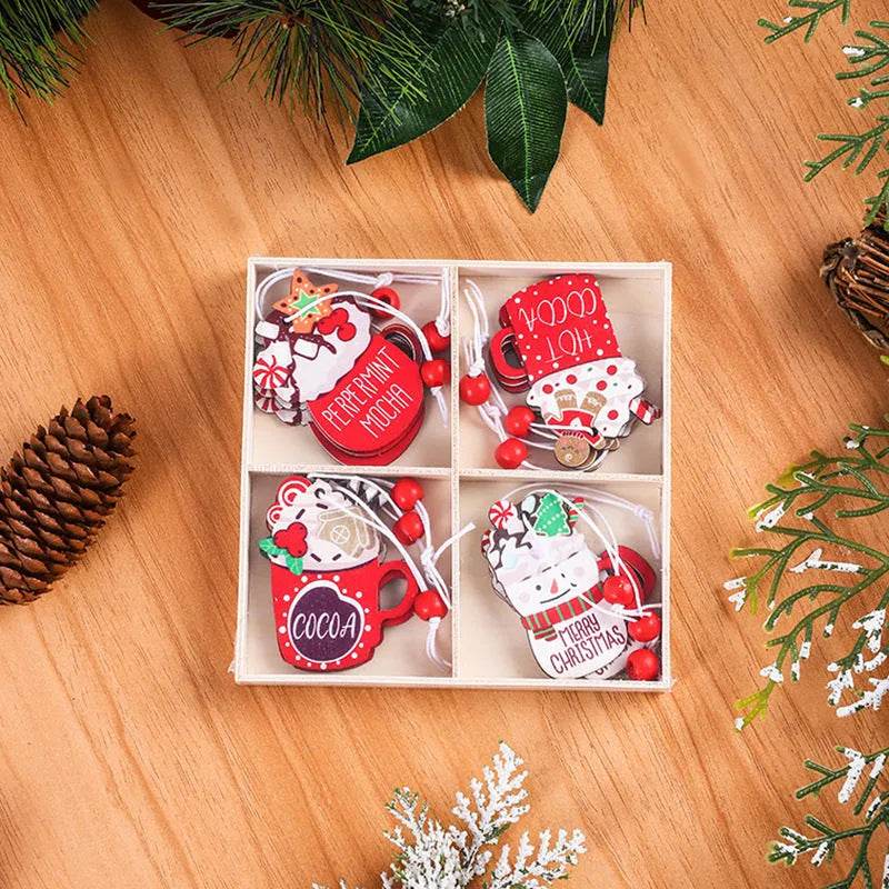 Wooden Gingerbread Man Christmas Decorations Box Pendant - EX-STOCK Canada