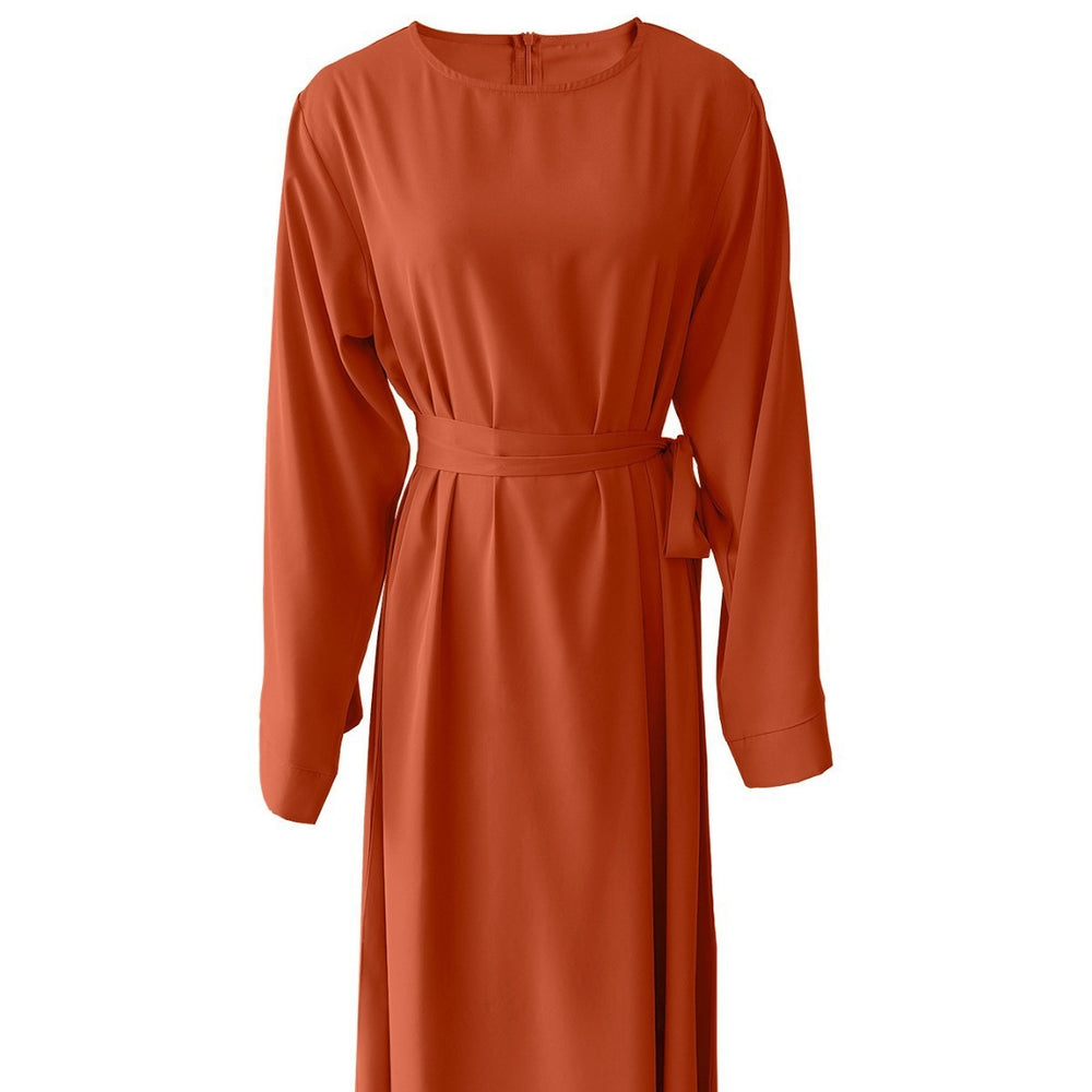 Robe musulmane grande taille à lacets pour femmes - EX-STOCK Canada