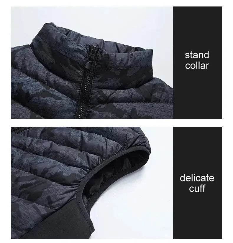LoClimb Men's Camouflage USB Heated Vest Sleeveless Jacket for Hiking Skiing - EX-STOCK Canada