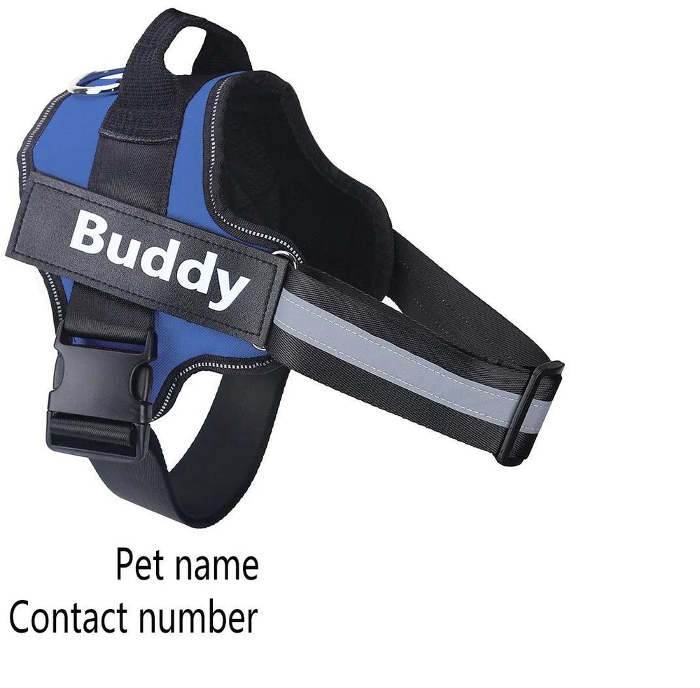 Harnais pour chien personnalisé ANTI-TRACTION Réfléchissant Respirant Harnais ajustable pour animaux de compagnie Gilet pour petit et grand chien Patch personnalisé Fournitures pour animauxEX-STOCK Canada