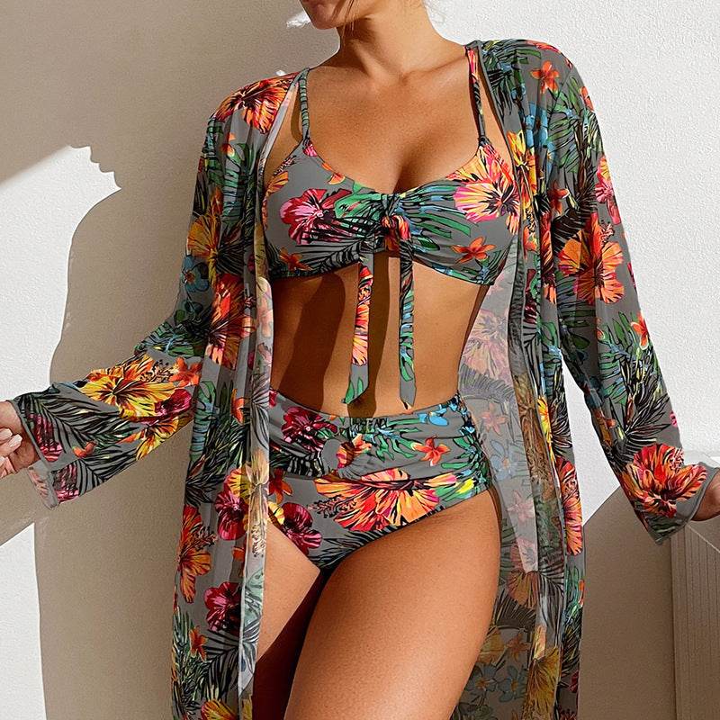 Women's Long Blouse Split Bikini Plus Size Suit - EX-STOCK Canada