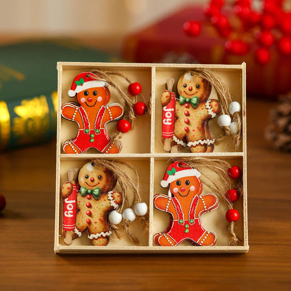 12 PCs Faceless Old Man Christmas Wooden Pendant Boxed Christmas Tree EX-STOCK Canada
