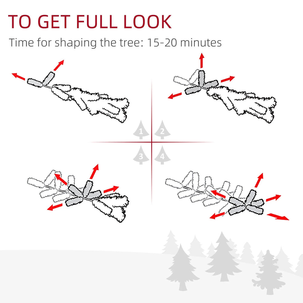 7FT Christmas Tree Artificial Classic Tree Holiday Indoor Decoration, With Mental Support 968 Tips, Green EX-STOCK Canada