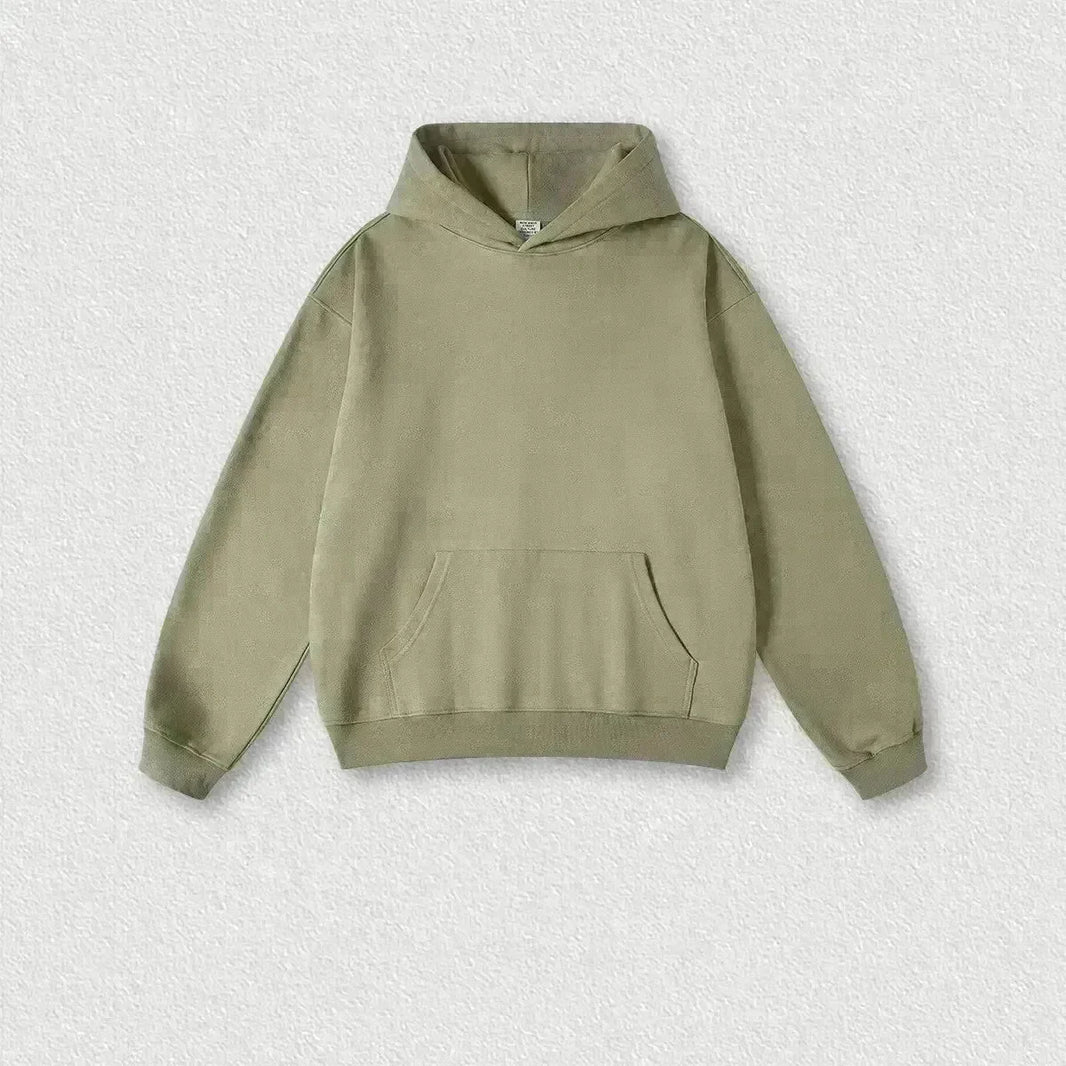 2pcs Men's Cotton American-style Heavy Hoodie Sweatshirt Pullover sweatsuit Outfit set - EX-STOCK CANADA