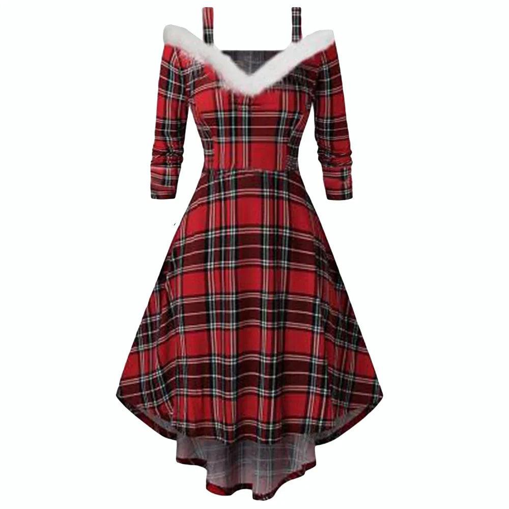 Women's Deep V Strapless Swing Dress EX-STOCK Canada