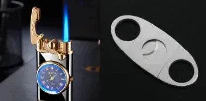 New Lighter With Electric Watch Rocker Arm Automatic Ignition Straight Blue Flame Lighter Creative Real Dial Inflatable Windproof Cigar Lighter Men's Watch Gift - EX-STOCK Canada