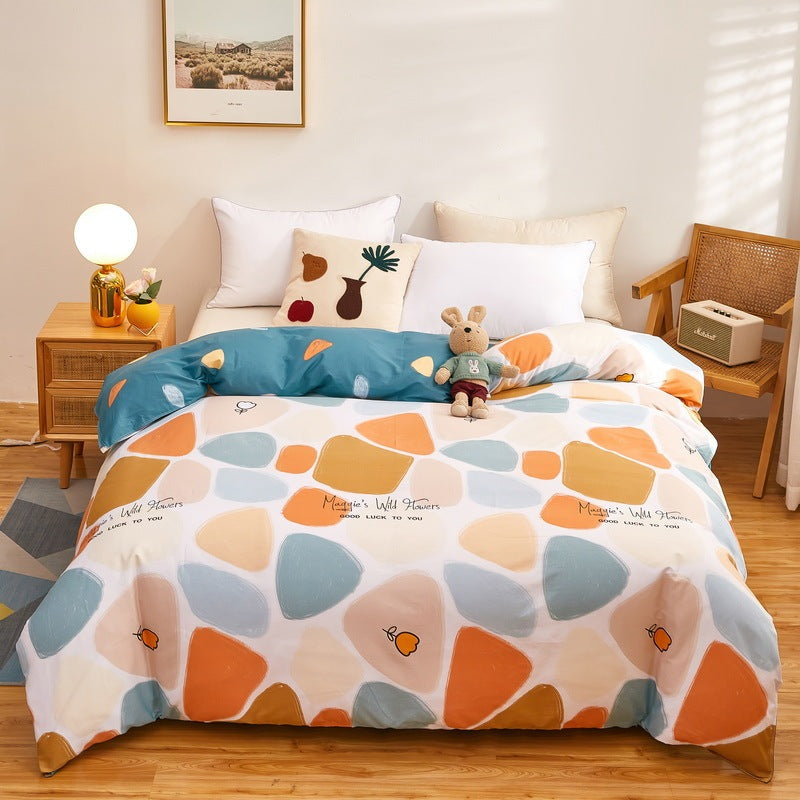Cotton Duvet Cover One-piece Wholesale Pure Single Double Student Dormitory Bed Sheet Four-piece Set EX-STOCK Canada