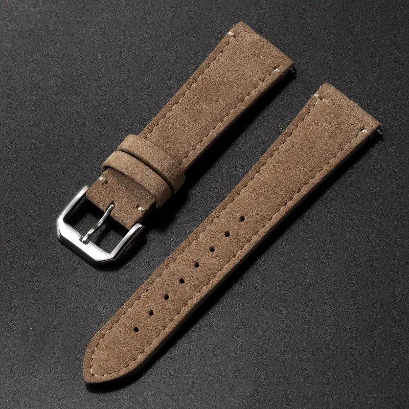 Suede Leather Strap Quick Release Watch Band - EX-STOCK Canada