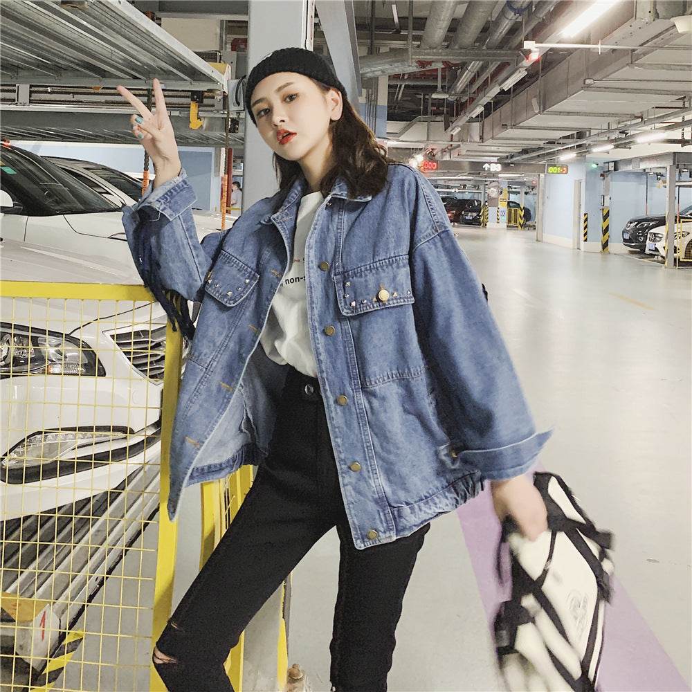 Elegant women Oversized Embroidered Tassel Fringe Denim Jacket - EX-STOCK Canada