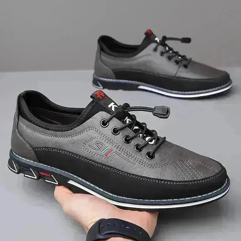 Deportes de cuero genuino cómodos y zapatos formales de cuero impermeables para hombres para hombres