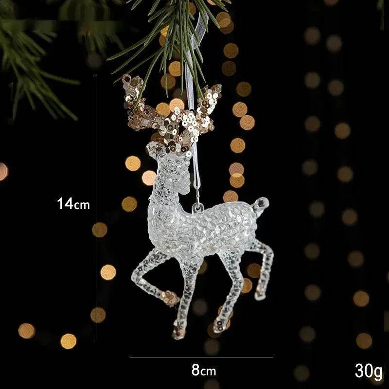 Christmas Decorations Sequins Acrylic Transparent Pendant - EX-STOCK Canada