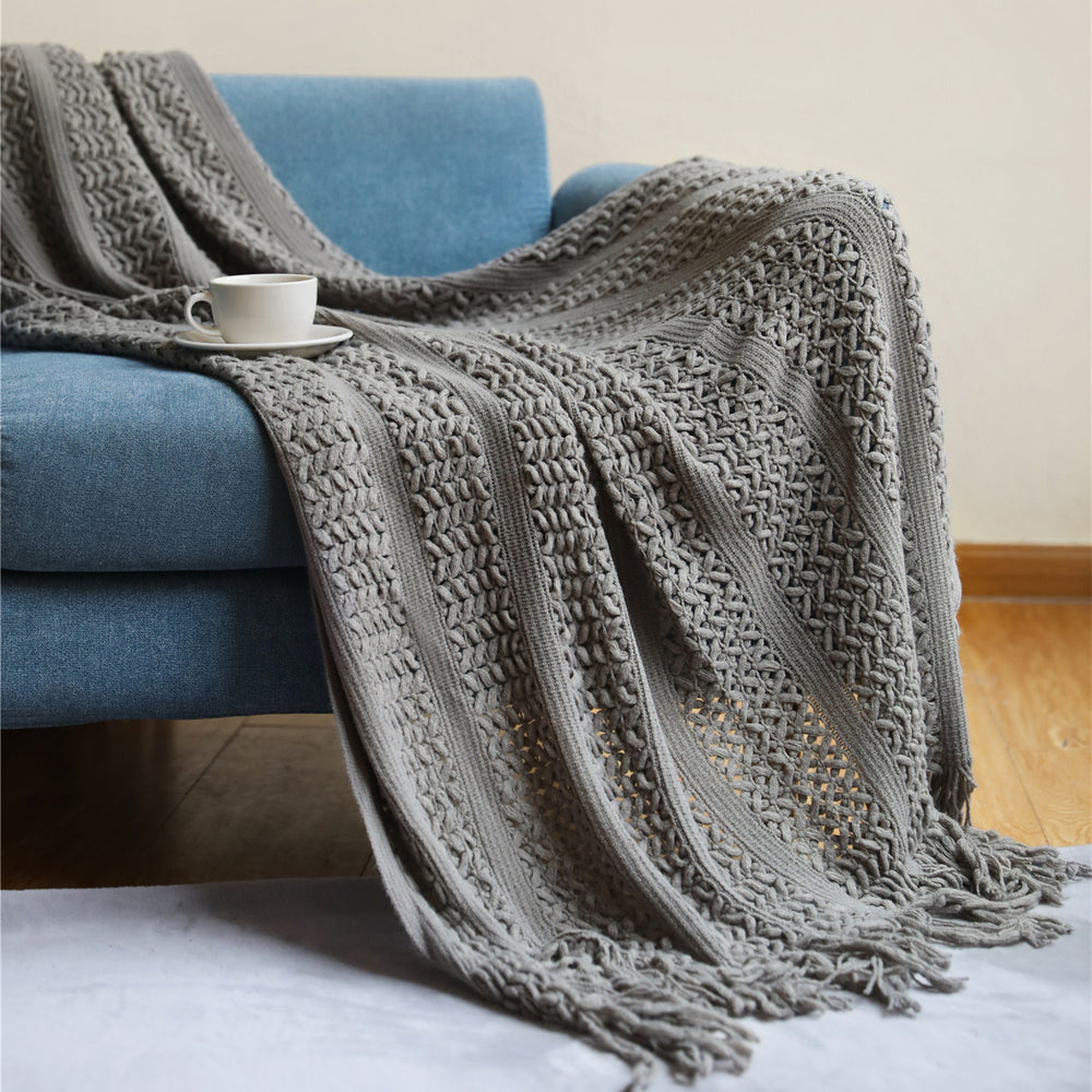 Nordic Sofa Blanket Cover Blanket Knitted Blanket Homestay Hotel Throw Blanket EX-STOCK Canada