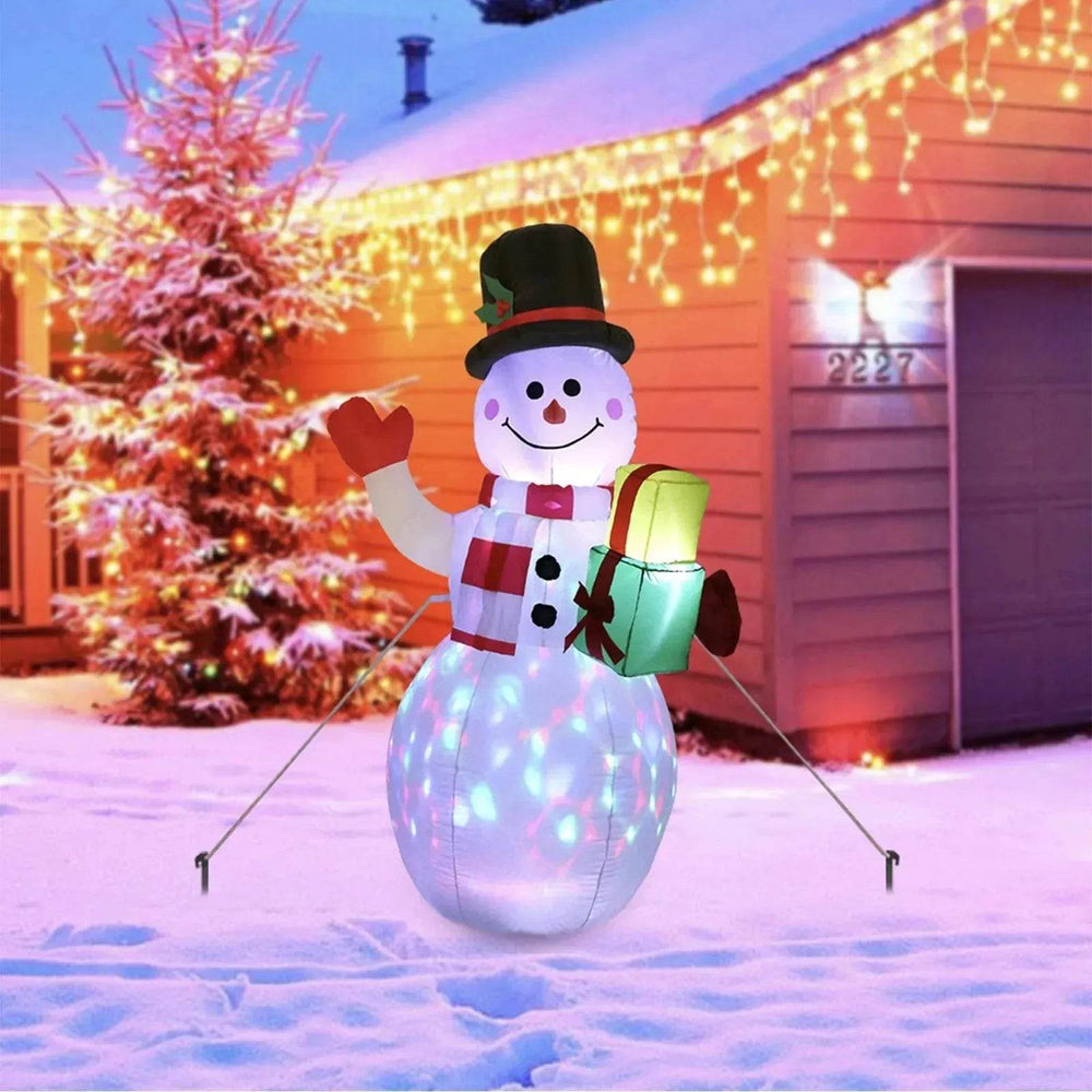 Christmas LED Lights Glowing Santa Tree Snowman Inflatable Doll Outdoor Yard Garden Decor - EX-STOCK Canada