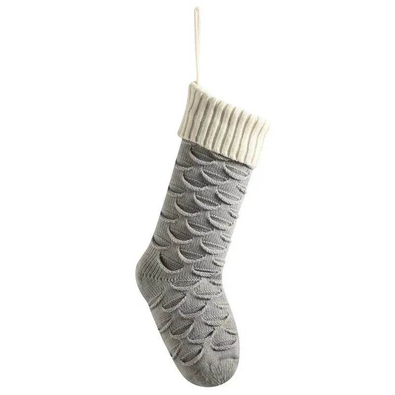 Christmas Gift Bag Decorative Socks Knitted Hanging Decoration - EX-STOCK Canada