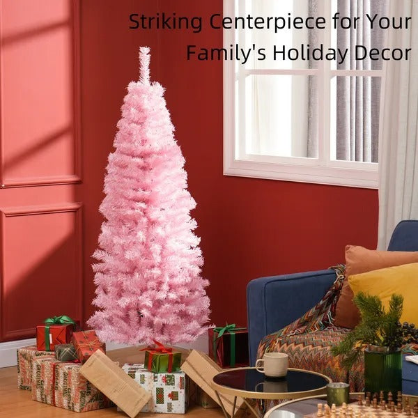5FT Pencil Christmas Tree, Artificial Christmas Tree With Automatic Open For Home Party EX-STOCK Canada