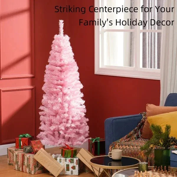 5FT Pencil Christmas Tree, Artificial Christmas Tree With Automatic Open For Home Party EX-STOCK Canada