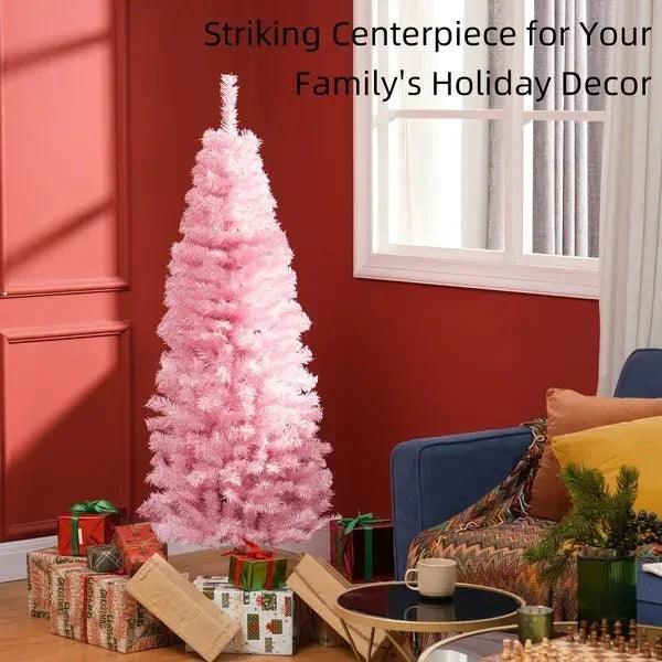 Sapin de Noël en forme de crayon de 5 pieds, sapin de Noël artificiel avec ouverture automatique pour fête à la maisonEX-STOCK Canada
