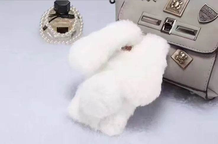 Cute Creative Rabbit Plush warm phone case women - EX-STOCK Canada
