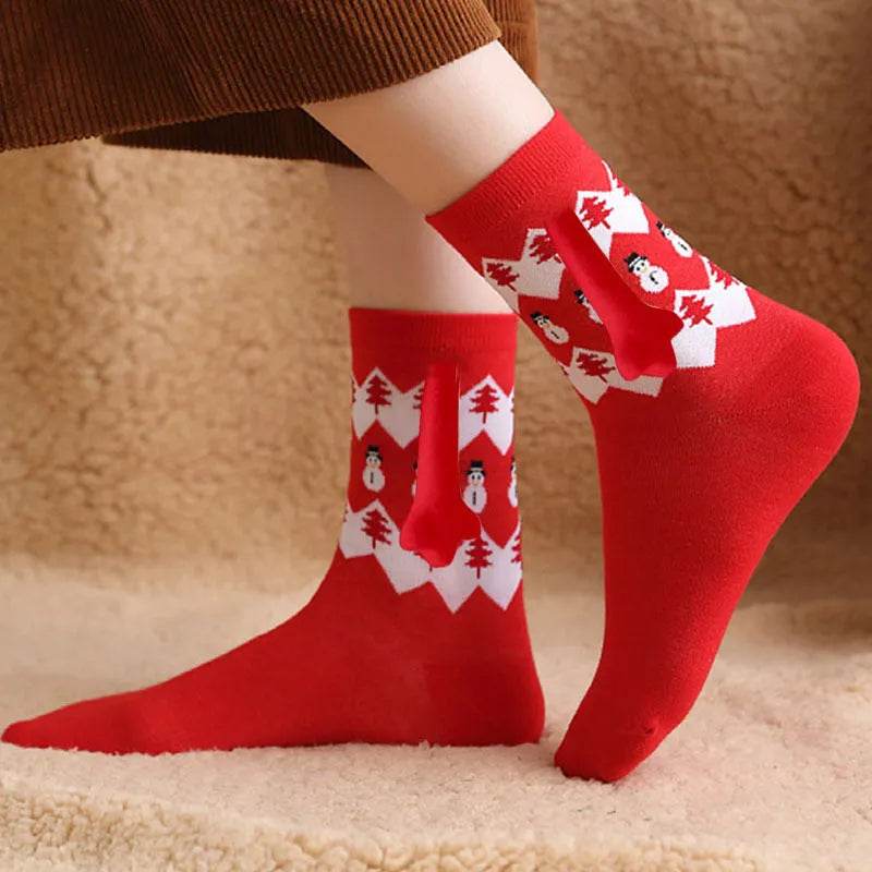 Christmas Stockings Autumn Winter Cotton Magnet Lodestone Hand Tube Socks - EX-STOCK Canada