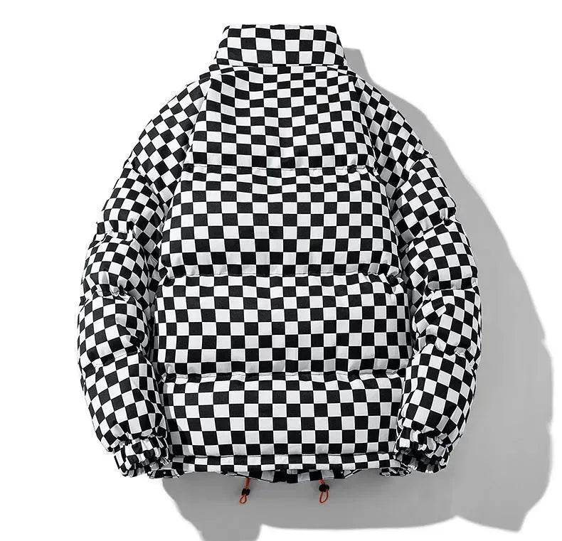 New Fall Winter Checkered Cotton padded Down Puffer Jacket men - EX-STOCK Canada