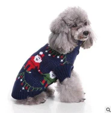 Pet Christmas Sweater Knit Turtleneck Pet Clothes Sweater Dog Sweater - EX-STOCK Canada